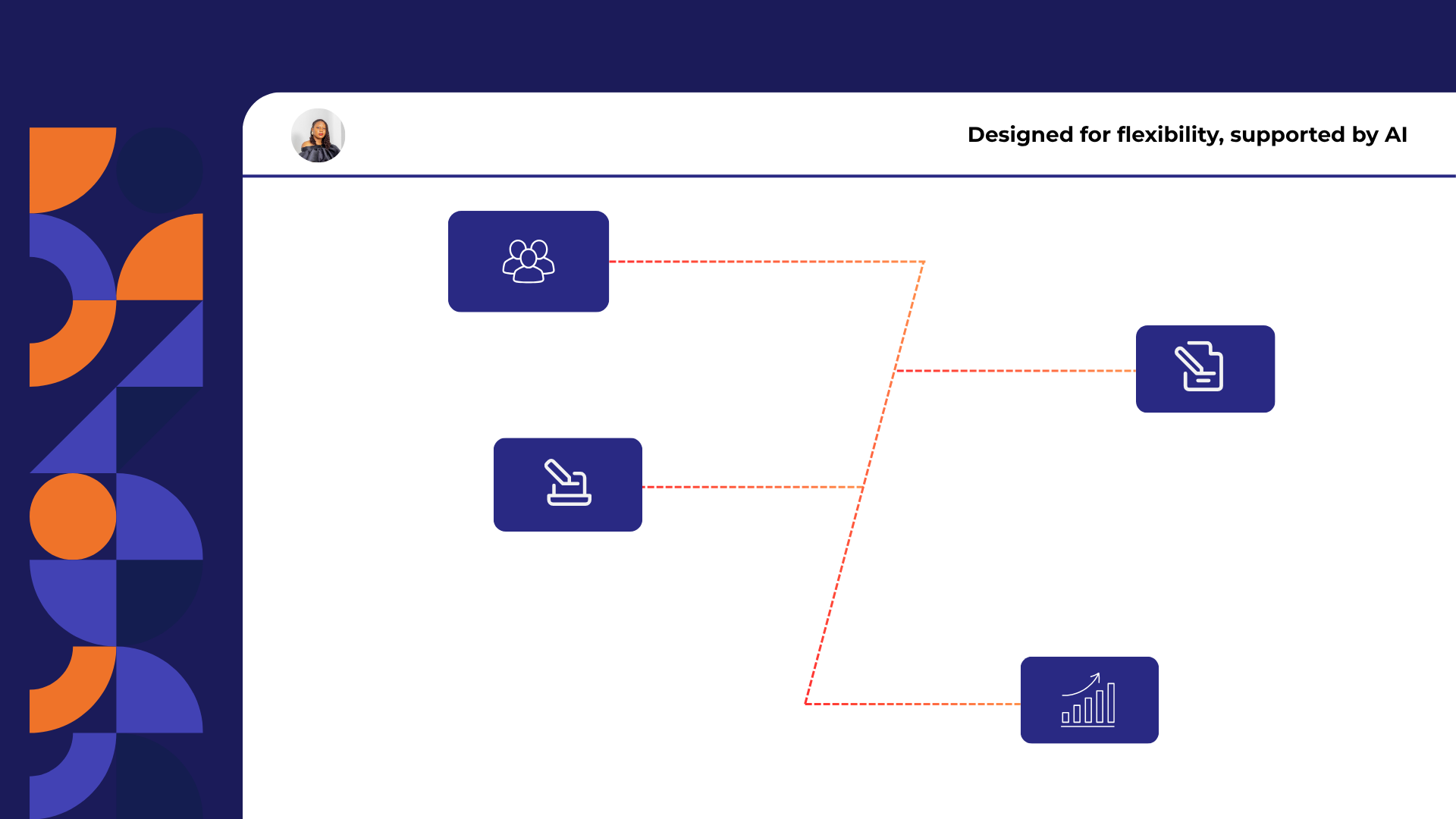 Development team collaboration visualization showing connected team member profiles